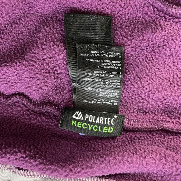 The North Face Denali Fleece Jacket Girls Medium Purple Gray Polartec Full Zip - Picture 13 of 16